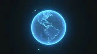 Animated Hologram Planet Earth Sci Fi 3D Model 8k Textures