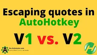 😲Wait until you hear about AutoHotkey V2s quote escape handling! Click here!👀