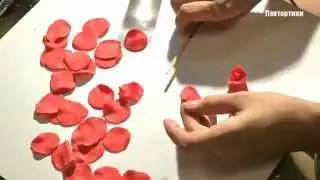 Как  лепить цветы из мастики. Мастер-класс по лепке роз. How to sculpt flowers from mastic. Roses