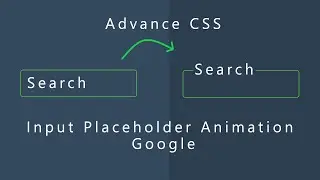 How to Create Search Input Placeholder Animation on Focus in Advance HTML & CSS with Source Code