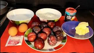 The best PLUM PIE! Simple recipe. It couldn't be easier. Eng sub.