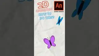 butterfly animation tutorial-#shorts #2d flash  tutorial by sarath #cartoon animation