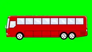 Green Screen Bus Drive 2D cartoon Animation video (No Copyright 100%)