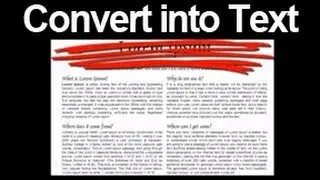 [SOLVED]- Convert a Photo to Text for FREE - OCR - Learn how to convert a jpg into text