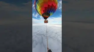 GoPro | World Record Hot Air Balloon Highline 🎬 Rafael Bridi #Shorts