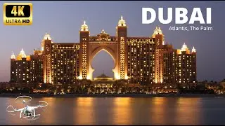 Atlantis, The Palm, Dubai viewed by a Drone flight - 4K #dubai