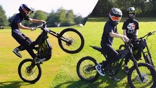 Sur Ron Electric DIRTBIKE WHEELIES! Birthday Ride *VERY FAST*