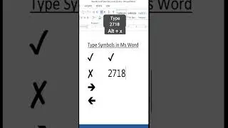 Symbols In Ms Word | Shortkeys to add symbols in ms word