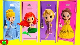 Princess Classic Opens Back to School Lockers Surprises Rapunzel, Ariel, and Cinderella