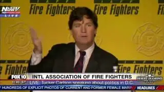 FNN: Tucker Carlson GOES IN on DC Politicians, Says They Hate Trump @ IAFF Fire Fighters Conference