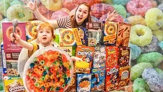 CEREAL BOX FORT! worlds smallest CEREAL MONSTER