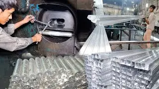 Amazing Aluminum Pipe Mass Production Process. Aluminum Extrusion Factory