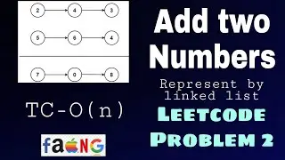 Add two Numbers | Linked List Leetcode Problem No. 2 | Leetcode Series