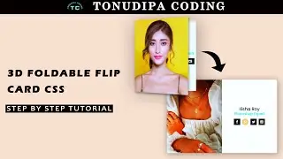 3d flip card effect on hover using only html and css @tonudipa coding