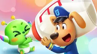 Sheriff Labrador Takes Care of the Baby Alien | Educational Cartoons for Kids