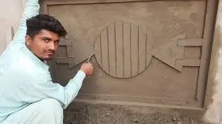 How To Make Amazing Cement Wall Design - construction ideas - hand cement design