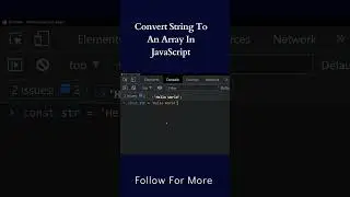 Convert String To Array in JavaScript #javascript #coding #es6 #reactjs