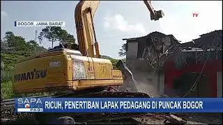 Ricuh Penertiban Pedagang di Jalur Puncak Bogor, 196 Lapak Berhasil Dibongkar