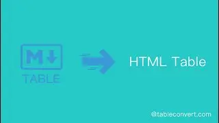 How to Convert Markdown table to HTML table online?