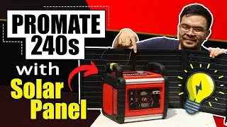 Promate 240s Powerstation w/ Solar Panel for Online Jobs