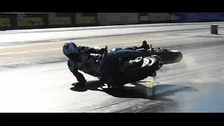 KAWASAKI NINJA H2R DRAG RACING CRASH