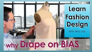 Why Drape On The BIAS ~ How To Drape On The Bias ~ Pattern Making In Fashion Design ~ Nino Via