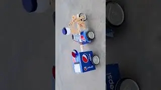 Make A Cycle Rickshaw With Pepsi Cans - Electric Bike 3 Wheels With Robot and Trolley