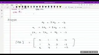 engineering maths echilon form solving linear system of equations