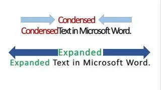 Set Macros for Condensed or Expanded Text Microsoft Word.