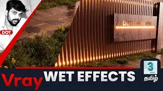Vray Wet Effects   3ds max tutorial in tamil