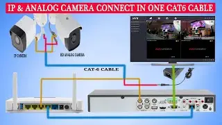 How to connect Analog & Ip camera over single Cat6 cable for DVR/HVR CCTV camera Wiring