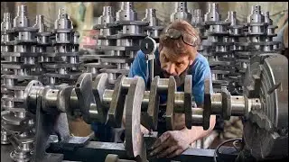 Production of Crankshafts in Factory Complete Process || Machining  6 Cylinder Engine Crankshaft