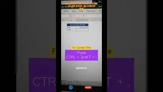 shortcut for Date and time in Excel 🔥 #excel #teachmeak