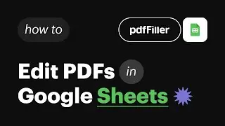 pdfFiller Google Sheets Extension