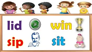 Three letter words phonics | Short Vowel I Word Families with Pictures |Kindergarten Learning Videos