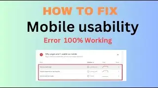 How to Fix mobile usability Error | Text too small to read | Clickable elements too close together