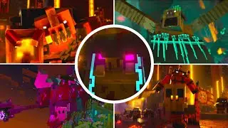 Minecraft Legends - ALL BOSSES + Endings (4K 60FPS)