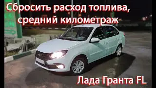 Сбросить расход топлива среднюю скорость / среднюю скорость / Лада Гранта FL