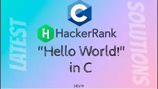 #1 : Hello World! in C | HackerRank C Solutions Latest | #cprogramming #coding #helloworld #cpp