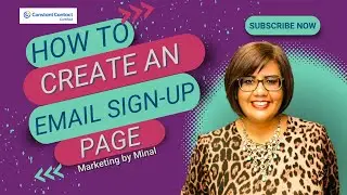 How to Create Constant Contact Email Sign-up Landing Pages