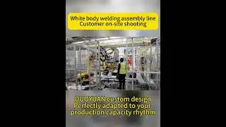On site shooting of white body welding assembly line.#welding #car #automobile #robot