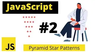 JavaScript Pyramid Star Patterns Using Function & For Loop #2