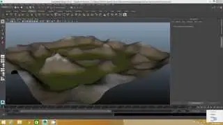 Using a heightmap to create terrain in Maya and Photoshop - 10: Assign texture to the terrain