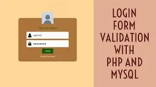 Login form validation with PHP and MySQL