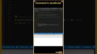 Single Line Comment In JavaScript | Comment In Javascript #coding #braincoder #js #shorts #short