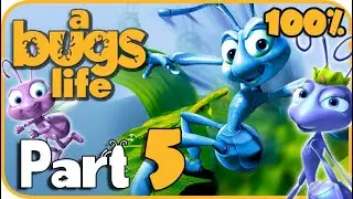 Disney A Bugs Life Walkthrough Part 5 (N64, PS1) 100% City Square + Bug Bar Boss Fight