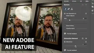 Remove reflections in Camera Raw. New Adobe AI Feature.