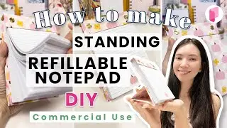 DIY How to make a Standing Refillable Notepad - Tutorial