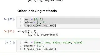 Indexing Numpy array in Python