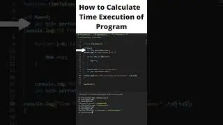How to calculate Execution time of Program | #shorts #javascript